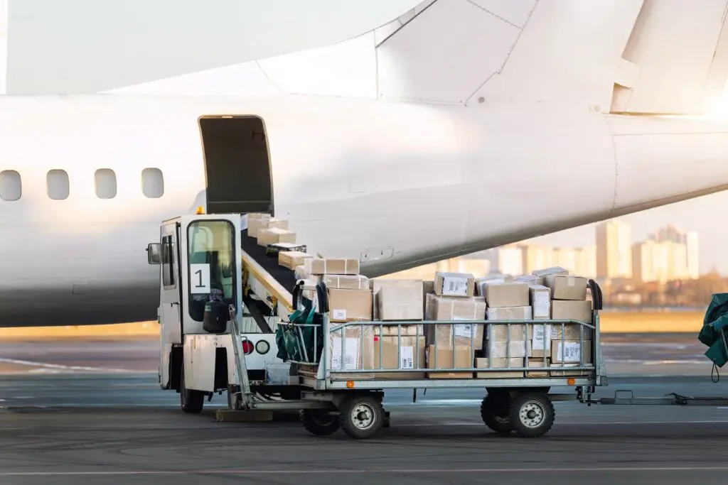 freight forwarding UK – air freight and cargo loading at airport